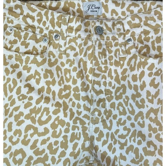 (5 for $25)J.Crew 10" highest-rise toothpick jean in safari leopard Size 27 NWOT - Picture 6 of 6